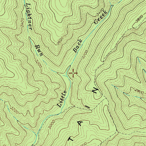 Topographic Map of Lightner Run, VA