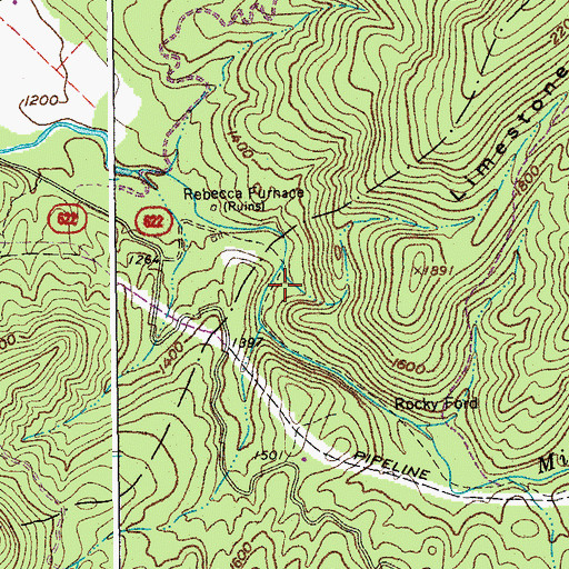 Topographic Map of Limestone Hollow, VA