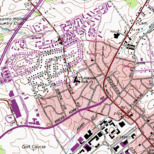 Topographic Map of Gilbert Linkous Elementary School, VA