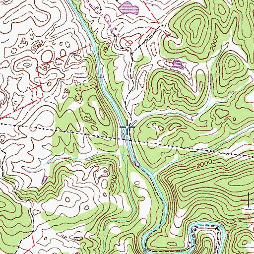 Topographic Map of Little Cedar Creek, VA