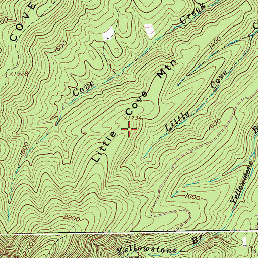 Topographic Map of Little Cove Mountain, VA