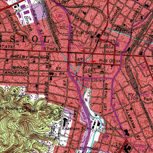 Topographic Map of Little Creek, VA