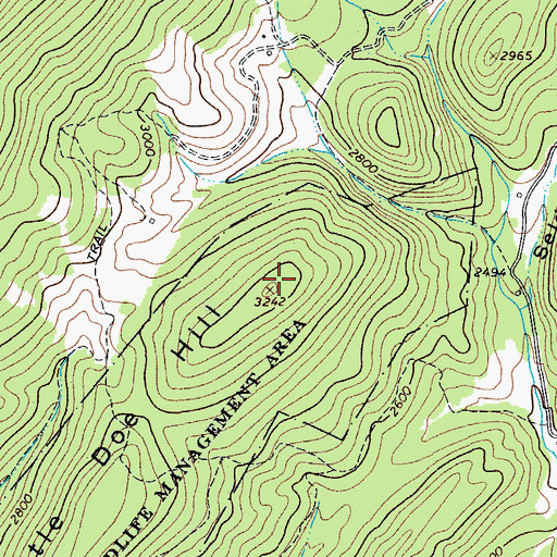 Topographic Map of Little Doe Hill, VA