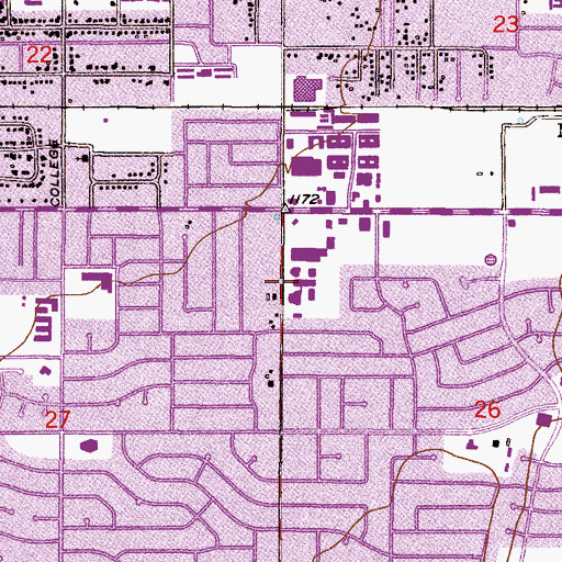 Topographic Map of Our Lady of Mount Carmel School, AZ