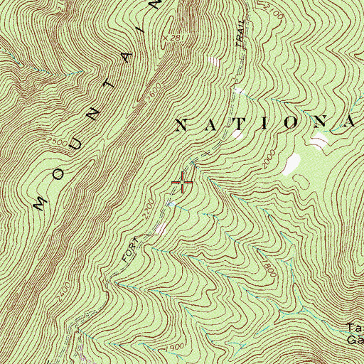 Topographic Map of Little Fort Trail, VA