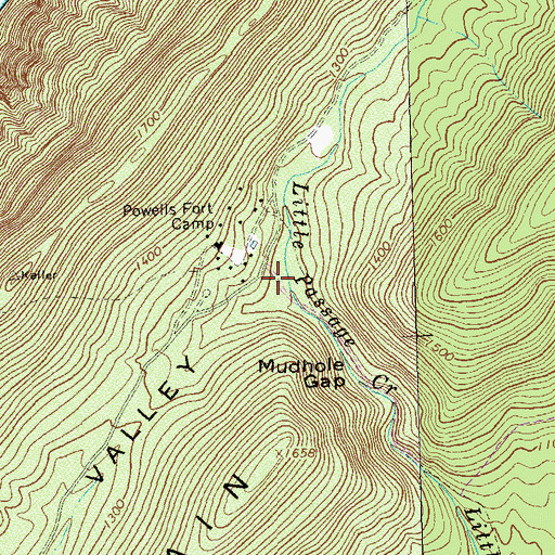Topographic Map of Little Fort Valley, VA