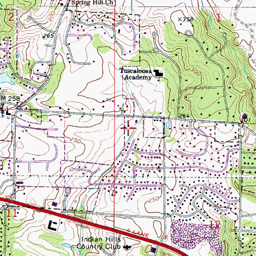 Topographic Map of Riverwood, AL