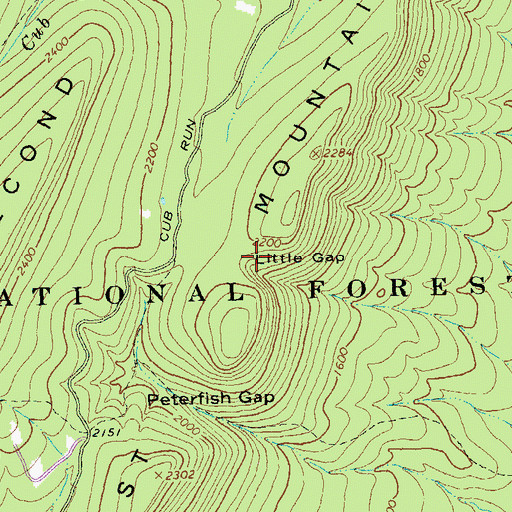 Topographic Map of Little Gap, VA