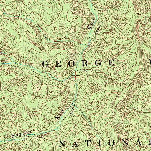 Topographic Map of Little Hogpen Run, VA