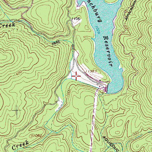 Topographic Map of Little Irish Creek, VA