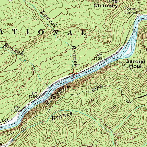 Topographic Map of Little Laurel Branch, VA