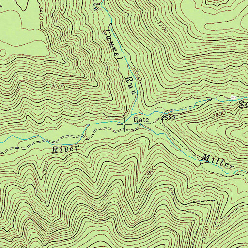Topographic Map of Little Laurel Run, VA