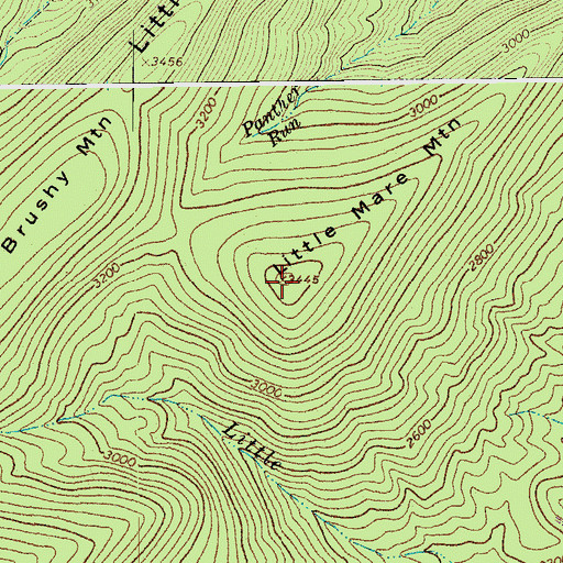Topographic Map of Little Mare Mountain, VA