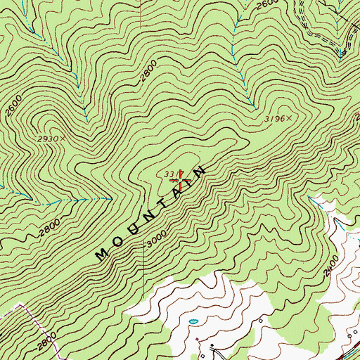 Topographic Map of Little Mountain, VA