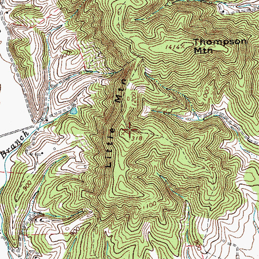 Topographic Map of Little Mountain, VA