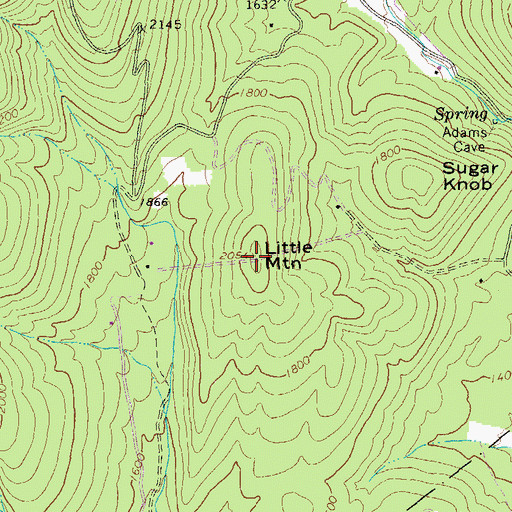 Topographic Map of Little Mountain, VA