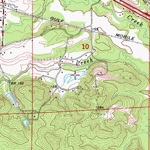 Topographic Map of Lake Robinwood, AL