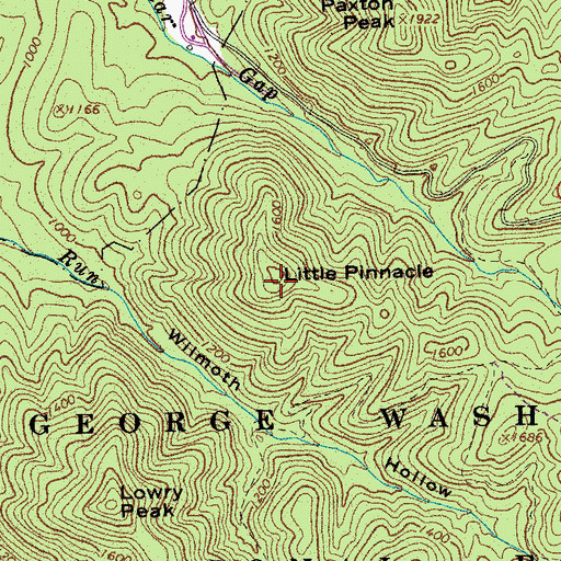 Topographic Map of Little Pinnacle, VA