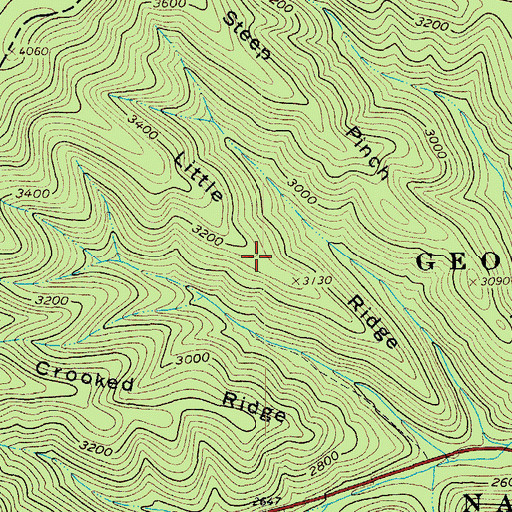 Topographic Map of Little Ridge, VA