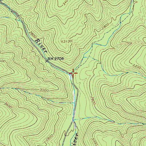 Topographic Map of Little River, VA
