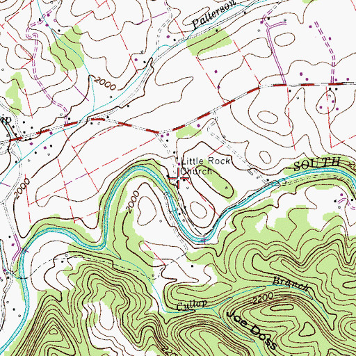 Topographic Map of Little Rock Church, VA