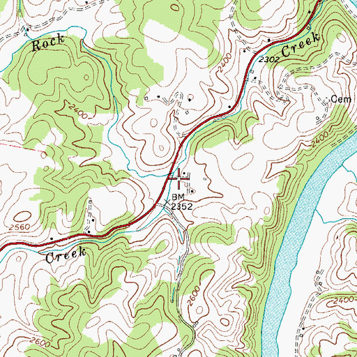Topographic Map of Little Rock Creek, VA
