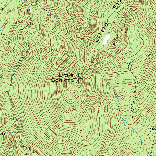 Topographic Map of Little Schloss, VA