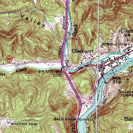 Topographic Map of Little Stock Creek, VA