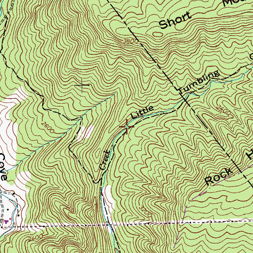 Topographic Map of Little Tumbling Cove, VA