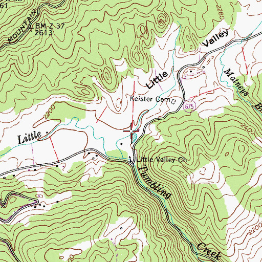 Topographic Map of Little Valley, VA