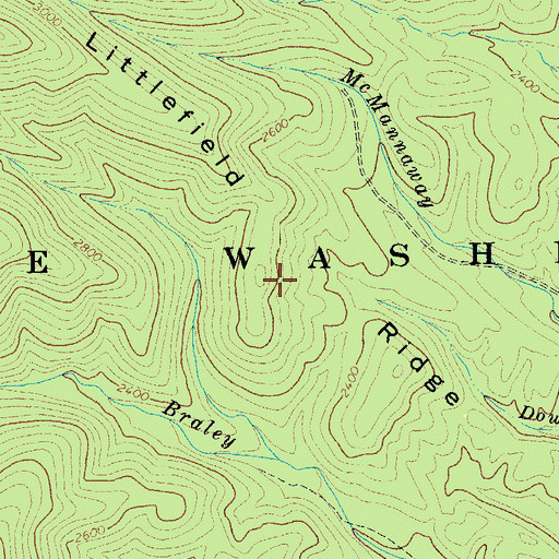 Topographic Map of Littlefield Ridge, VA