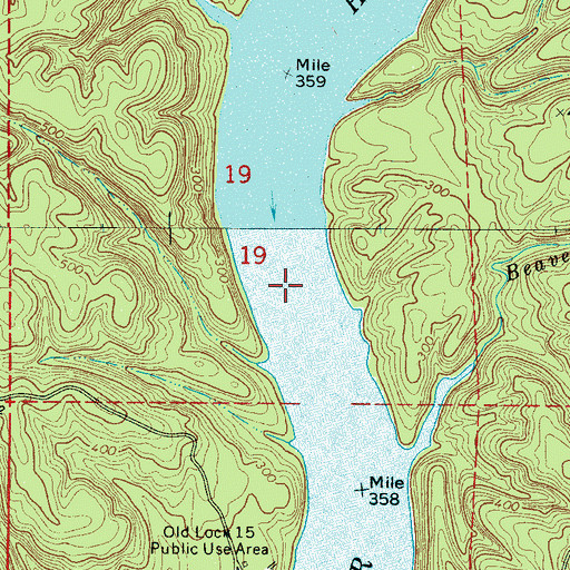 Topographic Map of Rose Shoal (historical), AL