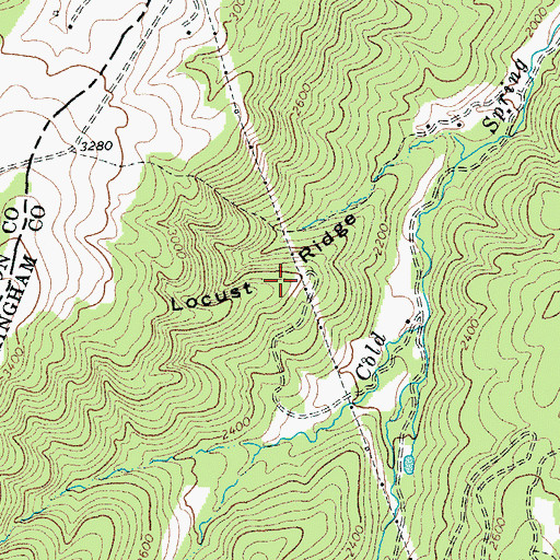 Topographic Map of Locust Ridge, VA