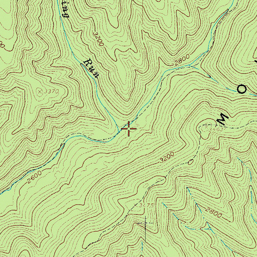 Topographic Map of Long Spring Run, VA