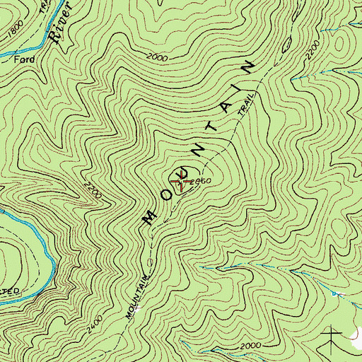 Topographic Map of Lookout Mountain, VA