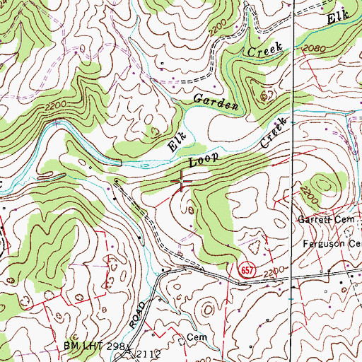 Topographic Map of Loop Creek, VA