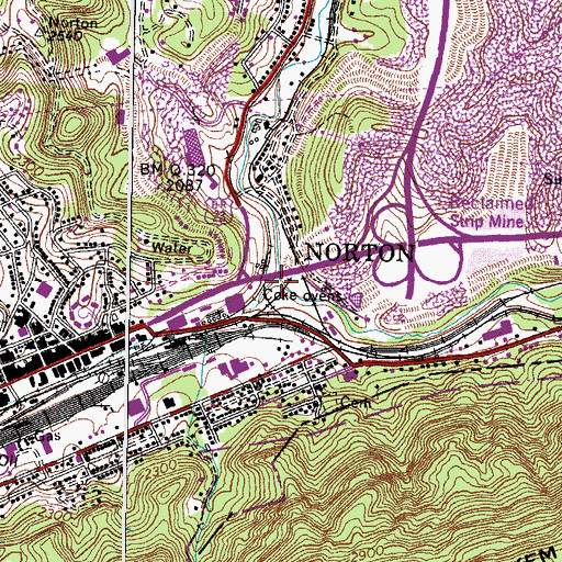 Topographic Map of Lost Creek, VA