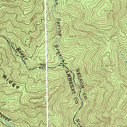 Topographic Map of Louisa Spring Branch, VA