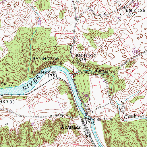 Topographic Map of Louse Creek, VA