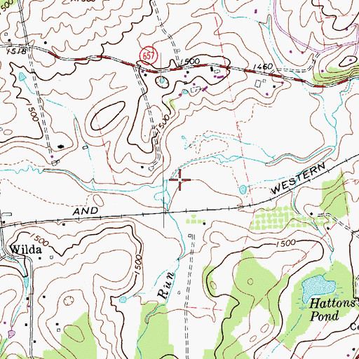 Topographic Map of Loves Run, VA