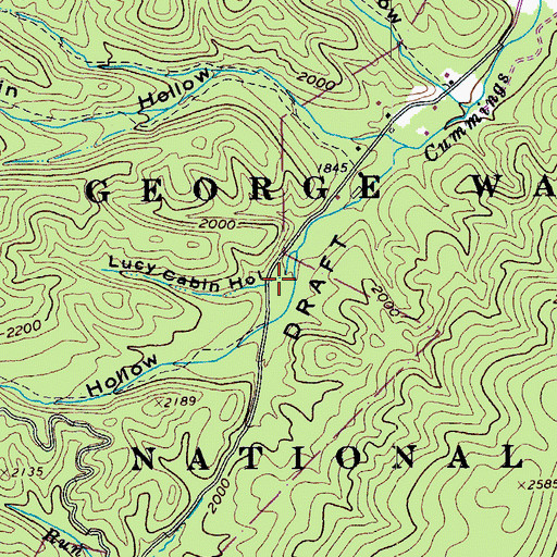 Topographic Map of Lucy Cabin Hollow, VA