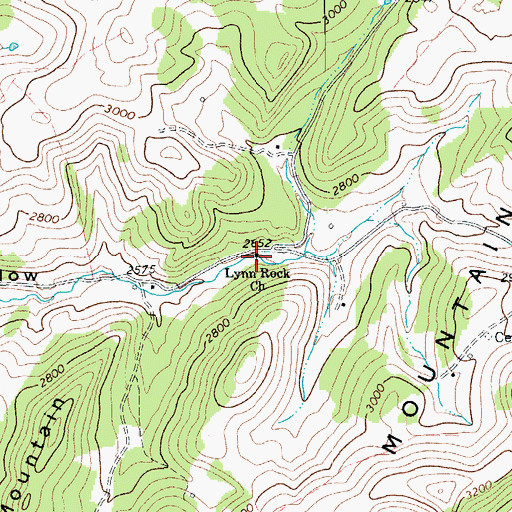 Topographic Map of Lynn Rock Church, VA