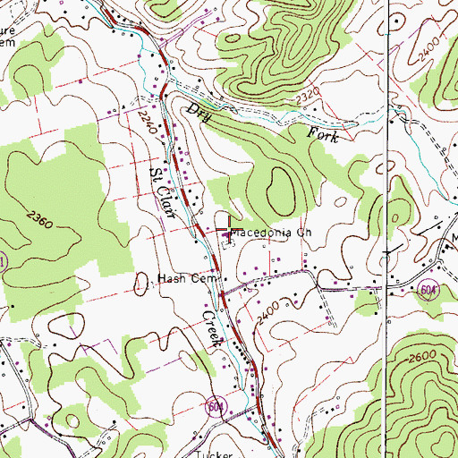 Topographic Map of Macedonia Church, VA