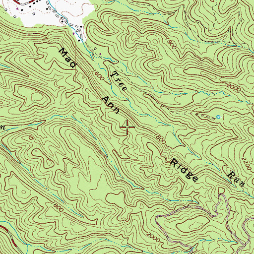 Topographic Map of Mad Ann Ridge, VA