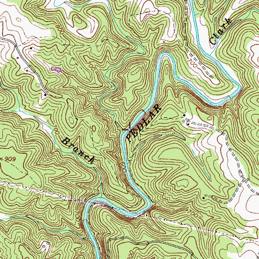 Topographic Map of Maple Creek, VA