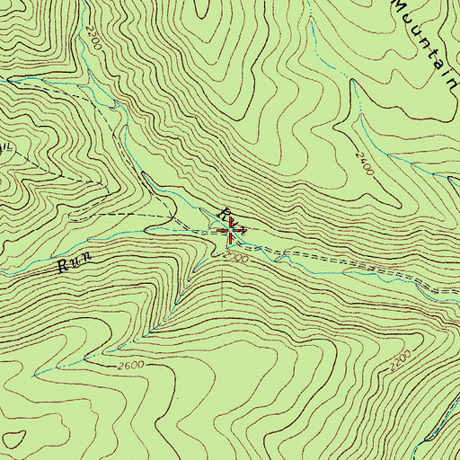 Topographic Map of Maple Spring Run, VA