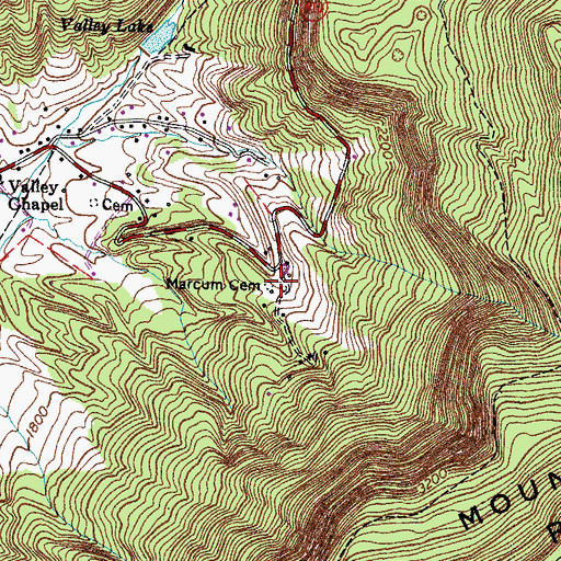 Topographic Map of Marcum Cemetery, VA