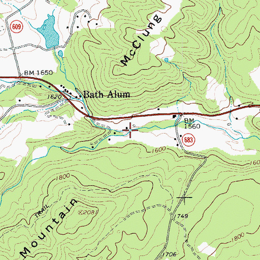 Topographic Map of Mare Run, VA