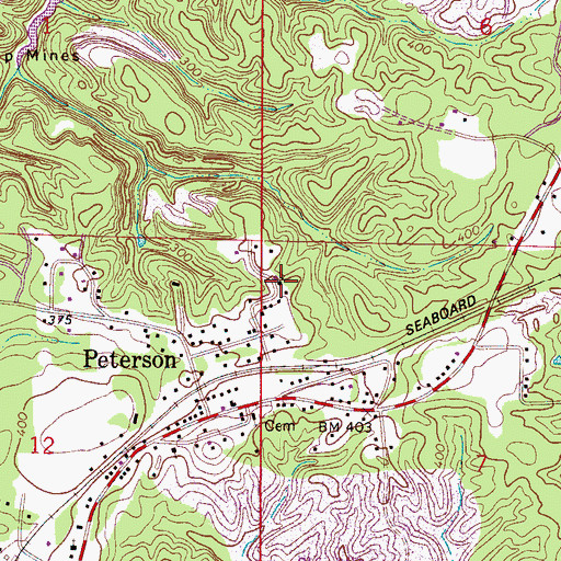 Topographic Map of Saint Paul Missionary Baptist Church, AL