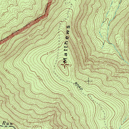 Topographic Map of Mathews Arm, VA